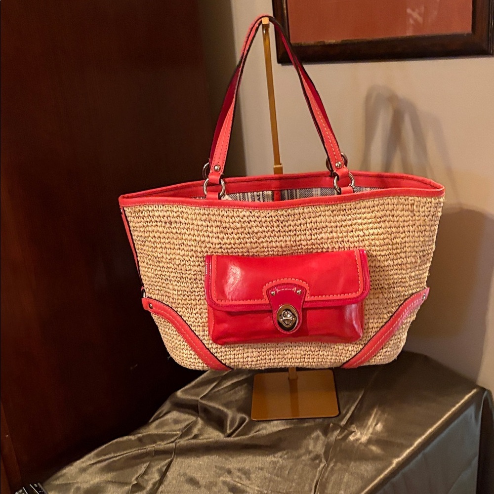 Coach Red and Tan Women's Tote Bag M1269-22904